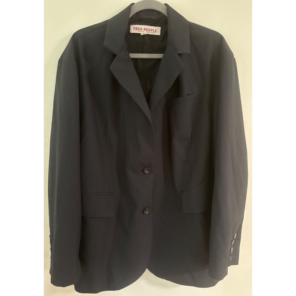 Free People Reggie Blazer Sz S, Oversized, Corporate Goth, Minimalist, Casual